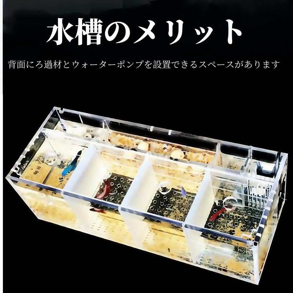 Amazon | YFFYミニデスクトップベタ水槽セット、ウォーターポンプとLED